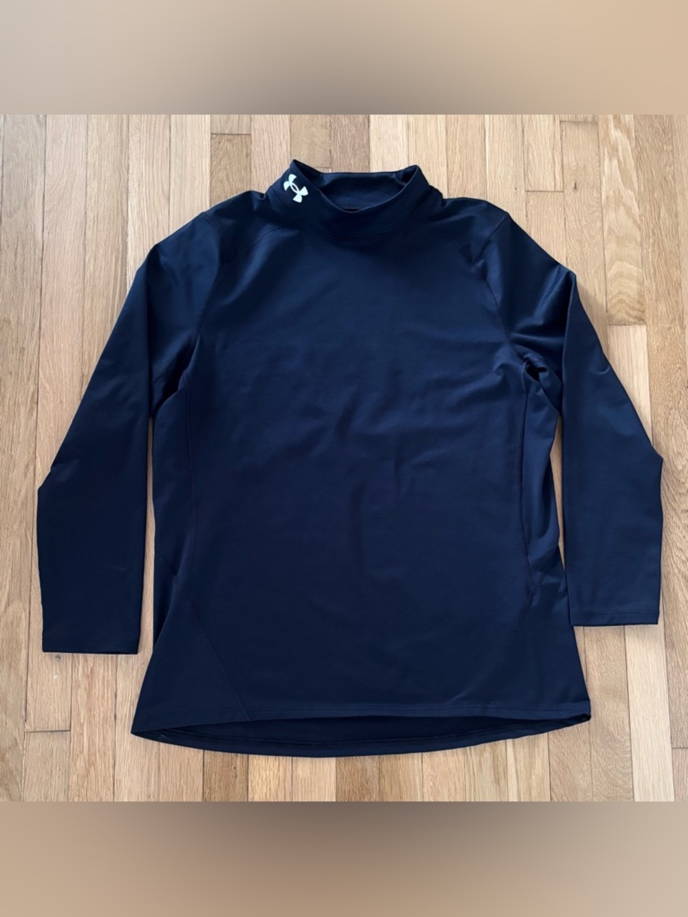 Under Armour Coldgear Compression Shirt XXL Black White Mock Neck
